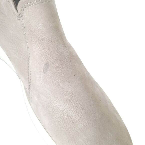 ECCO Womens Soft 7 Low Bootie Grey Leather Zip Sneaker Comfort Shoes EU 41 EW - Picture 10 of 11